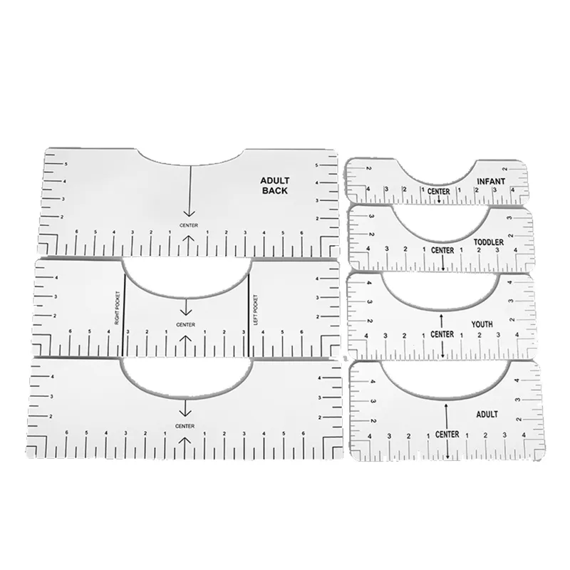 7X for T Shirt Ruler Guide for Vinyl Alignment for T Shirt Rulers to Center  Designs Measurement Tool for Heat Press Subl